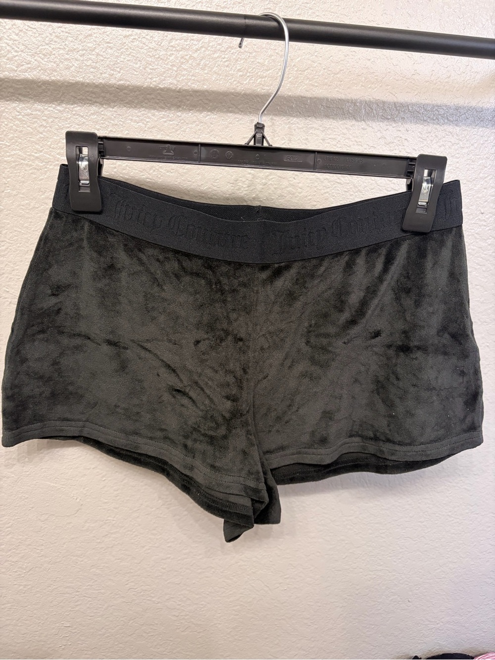 Juicy Couture Black Plush Lounge Shorts